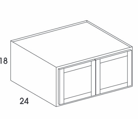 36” x 18” x 24” White Paint RW3318: Refrigerator Wall Cabinet: Assembled Kitchen Cabinets ( Missing Doors)