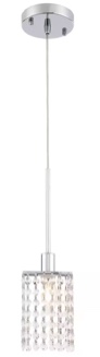  1 Light 5 inch Chrome Pendant Ceiling Light