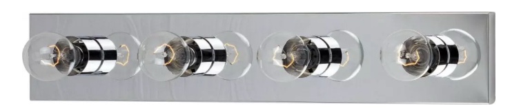 4-Light Incandescent Bracket in Polished Chrome ( Bulbs Not Included)