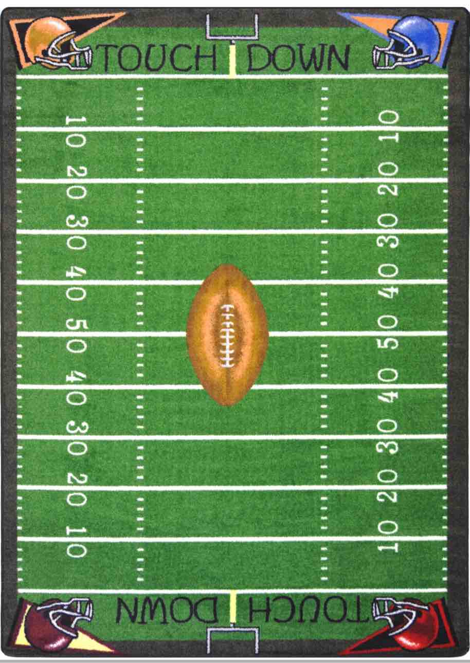 Sports Abstract Indoor Rug 10' 10" x 7' 10"  ( Needs Cleaning)