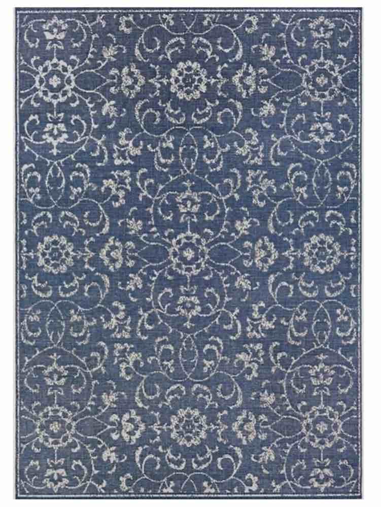 Monte Carlo Summer Vines Navy/Ivory (2331-6427) Outdoor Area Rug ( 7.6 x 10.9 )