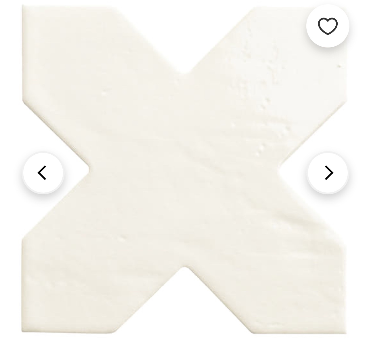 CAMILA WHITE CROSS PORCELAIN TILE ( 22.28 Total sq ft) Missing few pieces