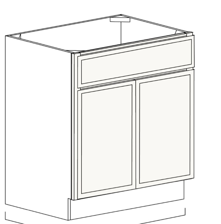 Vanity Sink Base Cabinet - 36" W X 34.5" H X 21" D