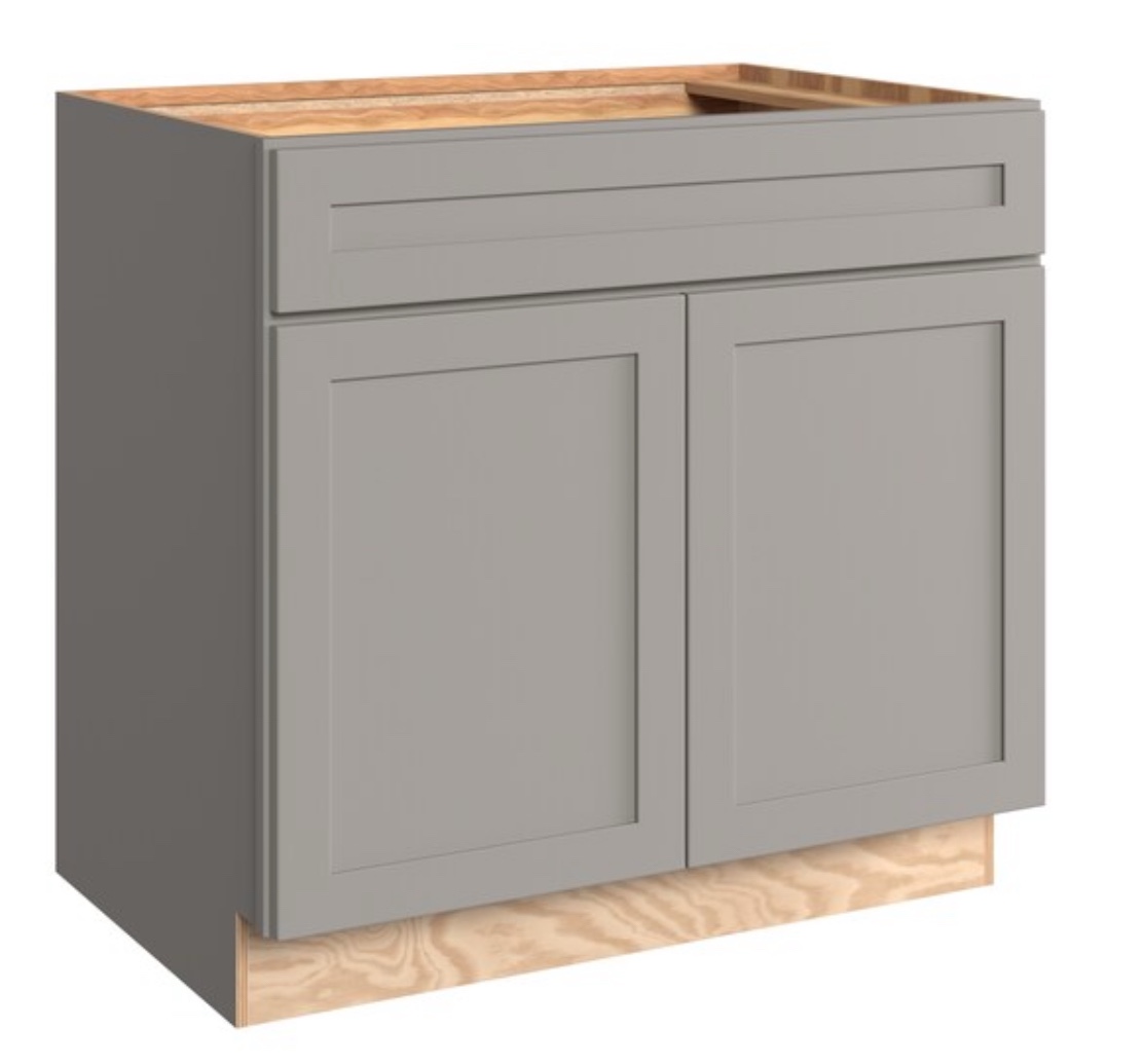 36" W x 34 1/2" H x 24" D Dakota Harbor Plywood Base Cabinet ( Has some chipping shown in pictures)