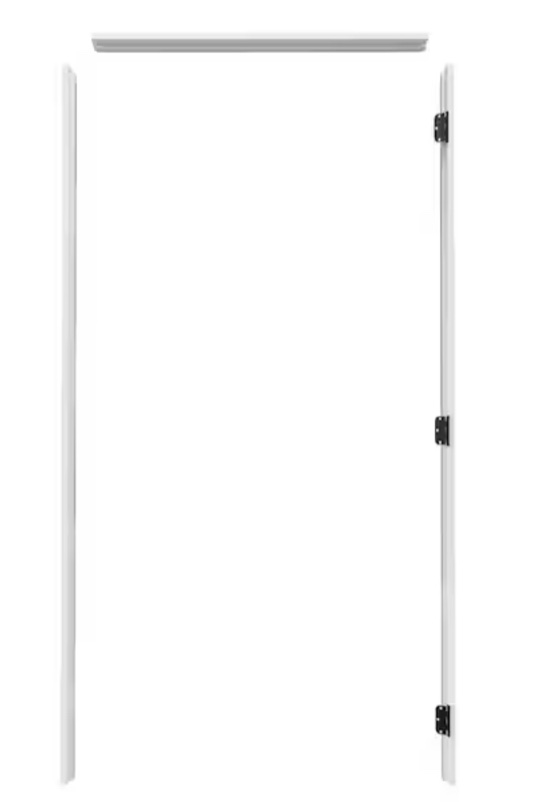 36 x 80 in. Primed Wood Knock Down Door Frame 3-Piece Plus Weather Seal Left-Handed Reversible for Interior Prehung Door