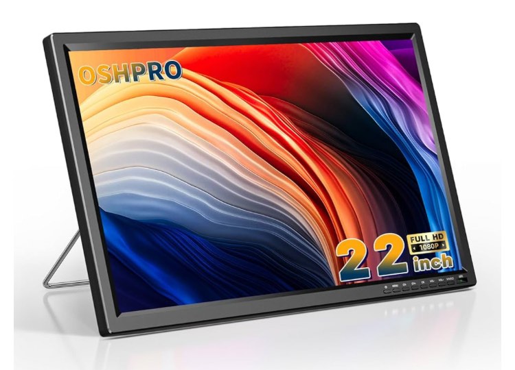 OSHPRO 22 Inch HD Small TV with Antenna ATSC Turner freeview TV for Home, Kitchen, RV Office 1080P Non Smart TV or Monitor for Kitchen Bedroom RV
