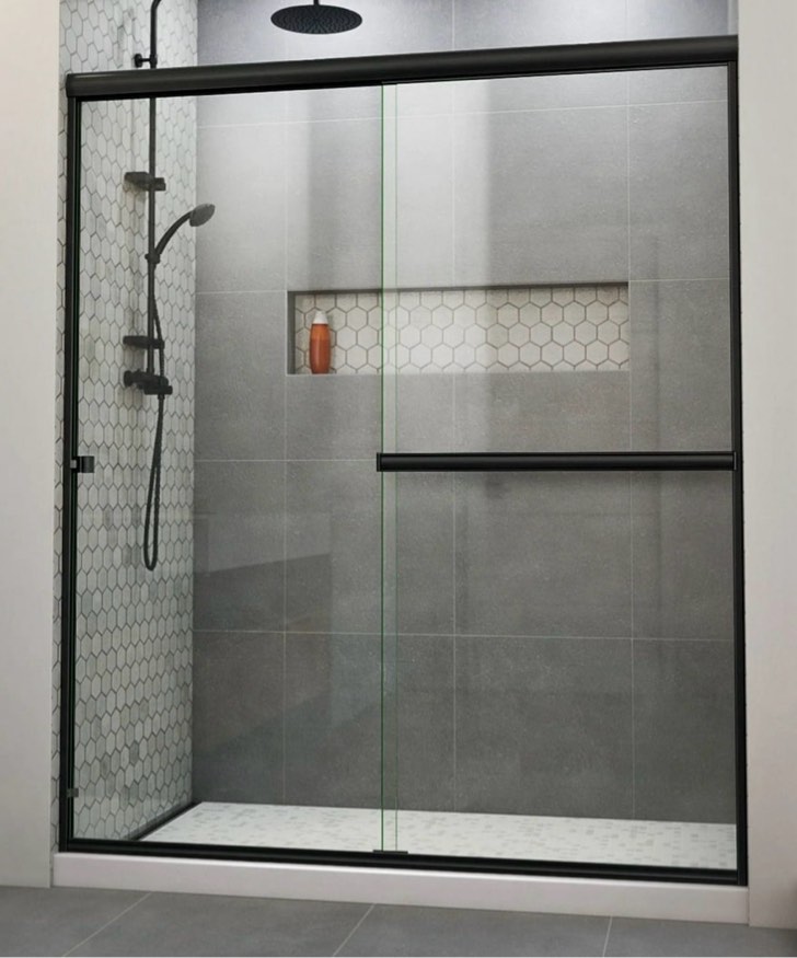 Dreamline Sdab60w700vxx Alliance Pro Bg 70-3/8" High X 60" Wide Bypass Semi Frameless ( One in stock is TEXTER GLASS)