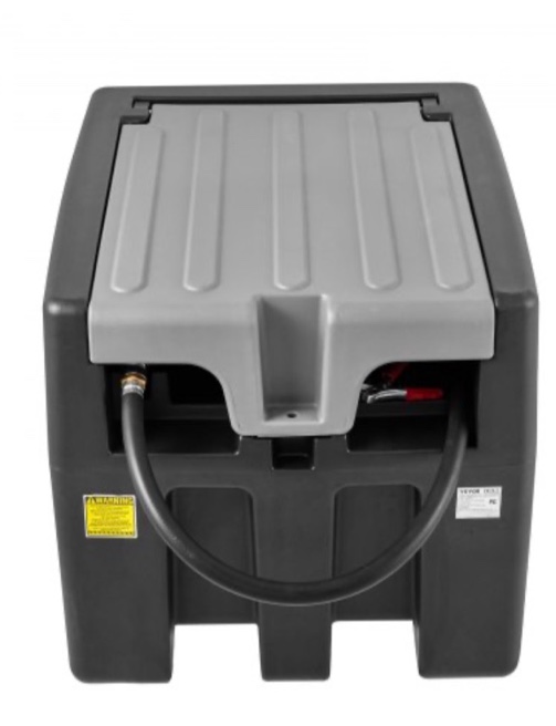 VEVOR Portable Diesel Tank, 58 Gallon, 10.6 GPM Flow Rate, Diesel Fuel Tank with 12V Electric Transfer Pump, 13.1 ft Hose, Auto Fueling Nozzle, Diesel Transfer Tank for Easy Fuel Transportation, Black