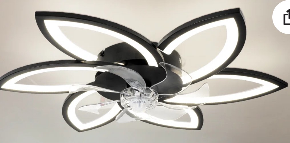 Acea 29.53" 7 Blade Ceiling Fan with LED Lights 