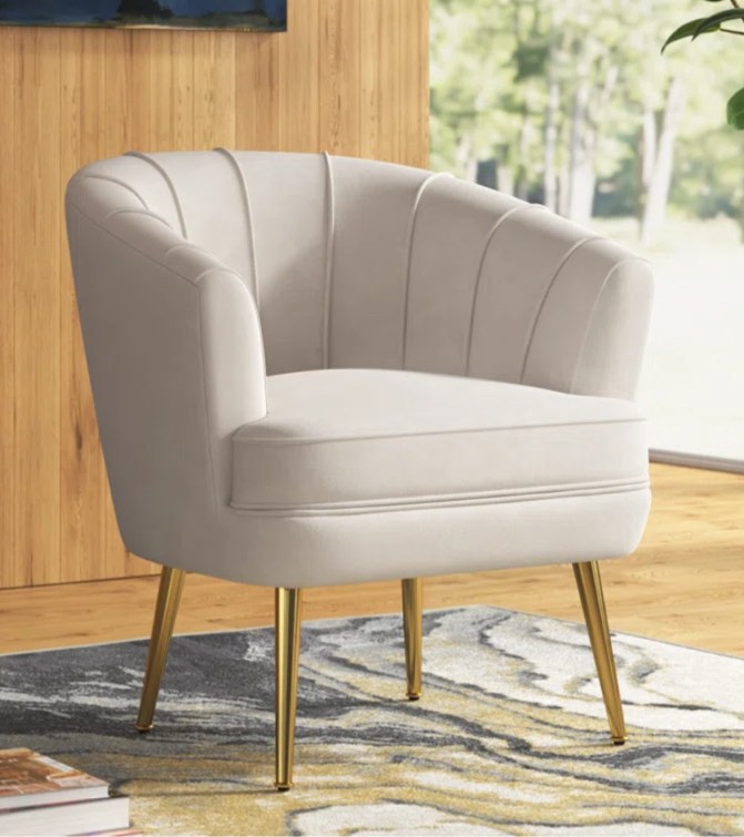 Walsall Upholstered Armchair ( Missing One leg)
