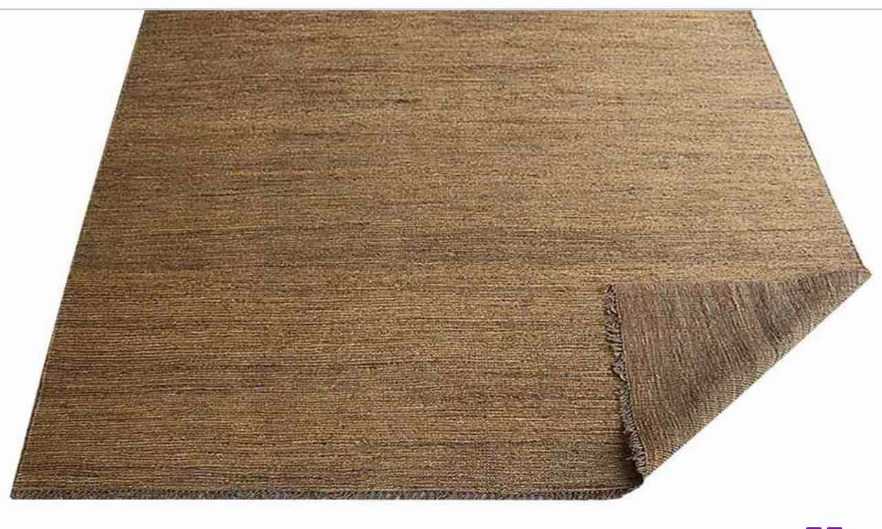 St Catherine Hand Knotted Sumak Jute Eco-Friendly Solid Area Rug ( 8' x 5')