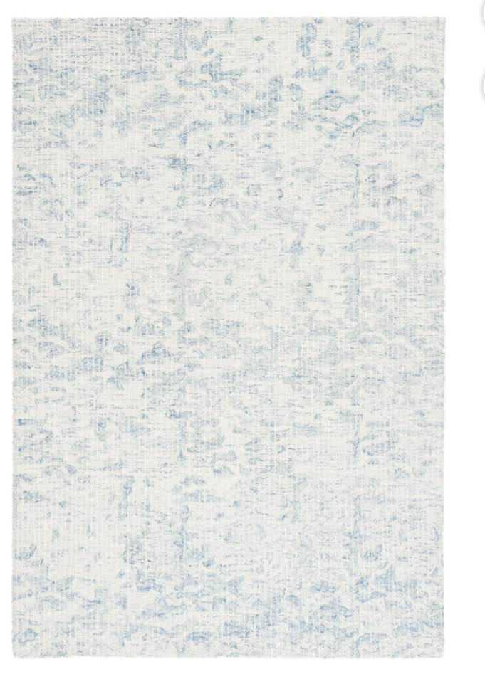 EBN904A-10 10 x 14 ft. Ebony Contemporary Hand Tufted Rectangle Area Rugs&#44; Ivory & Blue