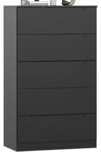 5 Drawer Dresser Tall For Bedroom, 48'' Tall Chests Of Drawers ,Wood Drawer Organizer for Bedroom, Living Room