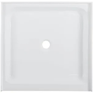 SM-SB535 Voltaire 42" x 42" Acrylic White, Single-Threshold, Center Drain, Shower Base