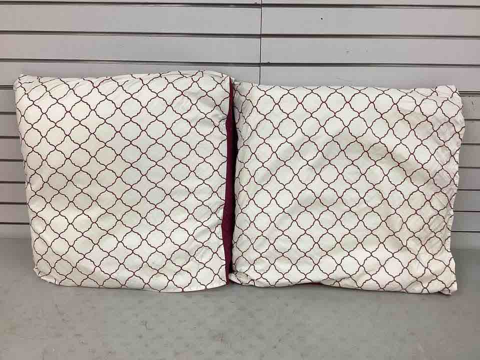 Cozelle "Belle du Jour" Microluxe Pack of 4 Reversible Euro Shams w/ Pillows 24”