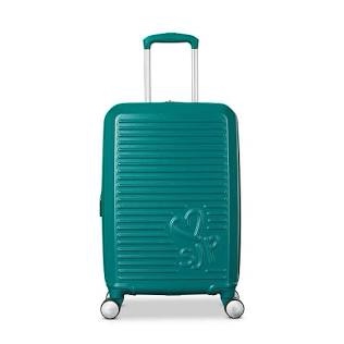 Sarah Jessica Parker Signature Hardside Expandable Carry On Spinner Suitcase with 2 Packing Cubes and Shoe Bag - Emerald