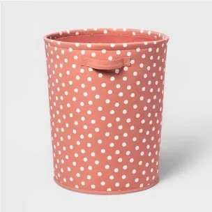 2pk Extra Large Canvas Dot Kids' Bin Rose Pink - Pillowfort™
