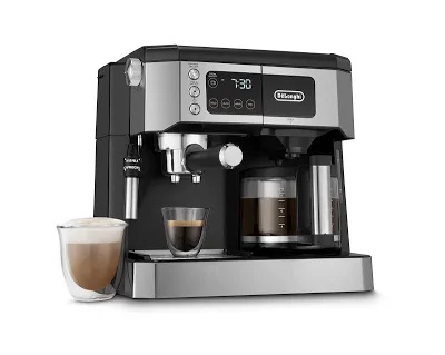 De'Longhi - Digital All-in-One Combination Coffee and Espresso Machine - Black and Stainless Steel