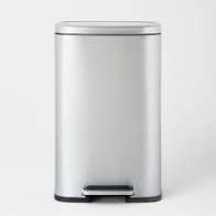 45L Rectangular Step Trash Can Silver - Brightroom™