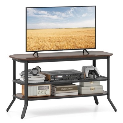 HV10690CF Costway TV Stand for 46" TVs with 2 Storage Shelves