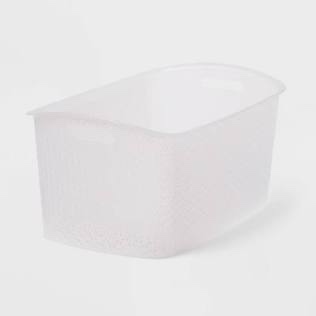 4pk Y-Weave Jumbo Decorative Storage Basket White - Brightroom™: Portable, Nesting, Stackable, 44L, Rectangle, 23.43"x14.96"x11.14"