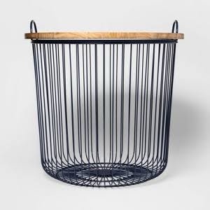 Wire Kids' Storage Floor Bin Navy - Pillowfort™