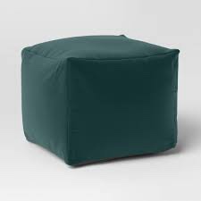 18"x15" Outdoor Patio Pouf Fern Shower Green - Room Essentials™: UV-Resistant, Water-Resistant Square Ottoman