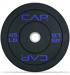 CAP Barbell Budget Olympic Bumper Plate Set with White Logo