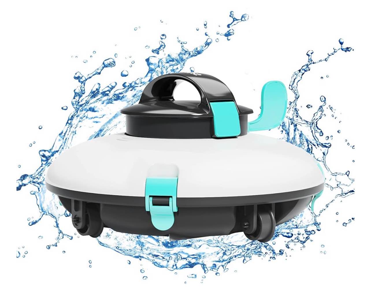 Cordless Robotic Pool Cleaner, Automatic Pool Vacuum, Dual-Motor, Stronger Power Suction, Self-Parking, Ideal for Inground or Above Ground Pools Green
