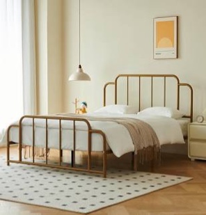 Gurtha Metal Platform Bed 203N GOLD bedfram