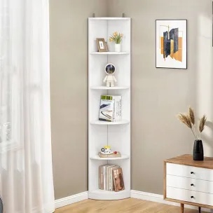 Clarklake 70.9" H x 11.7"' W Corner Bookcase 