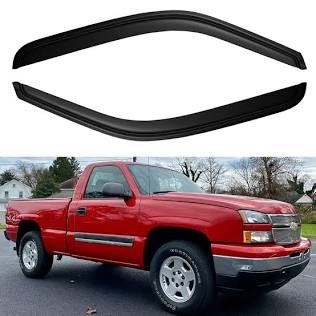 Window Visors Rain Guards for 1999-2007 Chevy Silverado/GMC Sierra 1500, Window Vent Wind Deflectors Visors Shades for 99-06 Silverado/Sierra 2500, 01-07 Silverado/Sierra 3500 Standard Cab, 2 PCS