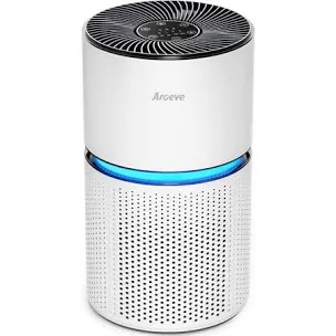 aroeve air purifiers for home large room coverage up to 1095 sq.ft air cleaner impressive filtration remove dust, pet dander for office, bedroom, mk03- white