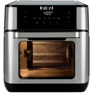 Instant Pot 10QT Air Fryer, 7-in-1 Functions with EvenCrisp Technology that Crisps, Broils, Bakes, Roasts, Dehydrates, Reheats & Rotisseries, Includes over 100 In-App Recipes, Stainless Steel
