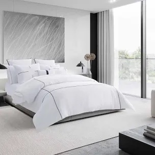 Vera Wang Zig Zag White Cotton Comforter Set