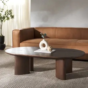 Caya Oval Wood Coffee Table