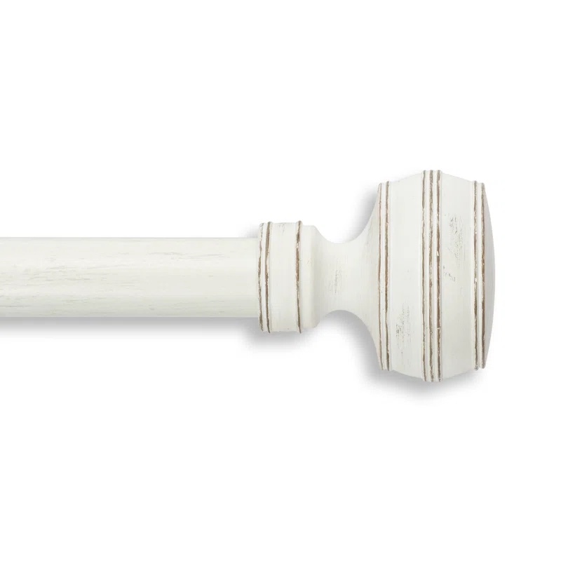 Cambria Designer Series Farmhouse Antique Doorknob 1 1/8 In Dia. Fixed Length Curtain Rod