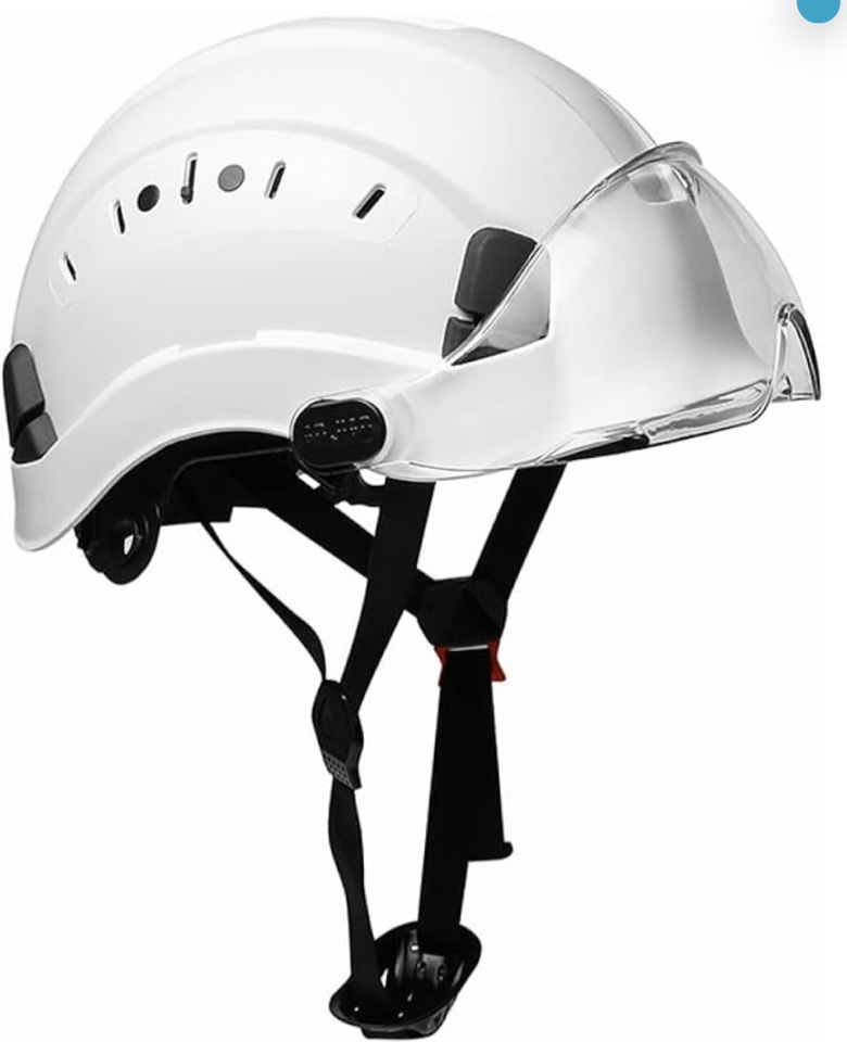 SMASYS Safety Hard Hat ABS Helmet Adjustable with Visor 6-Point Suspension Perfect for Construction and Climbing