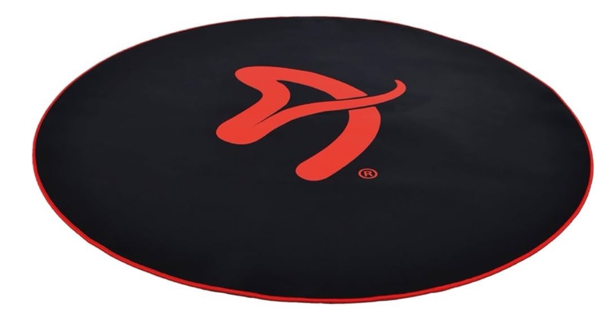 Arozzi Gaming and Office Chair Floor Pad with Anti-Slip Rubberized Grip for Noise-Dampening Comfort and Floor Protection - Black & Red