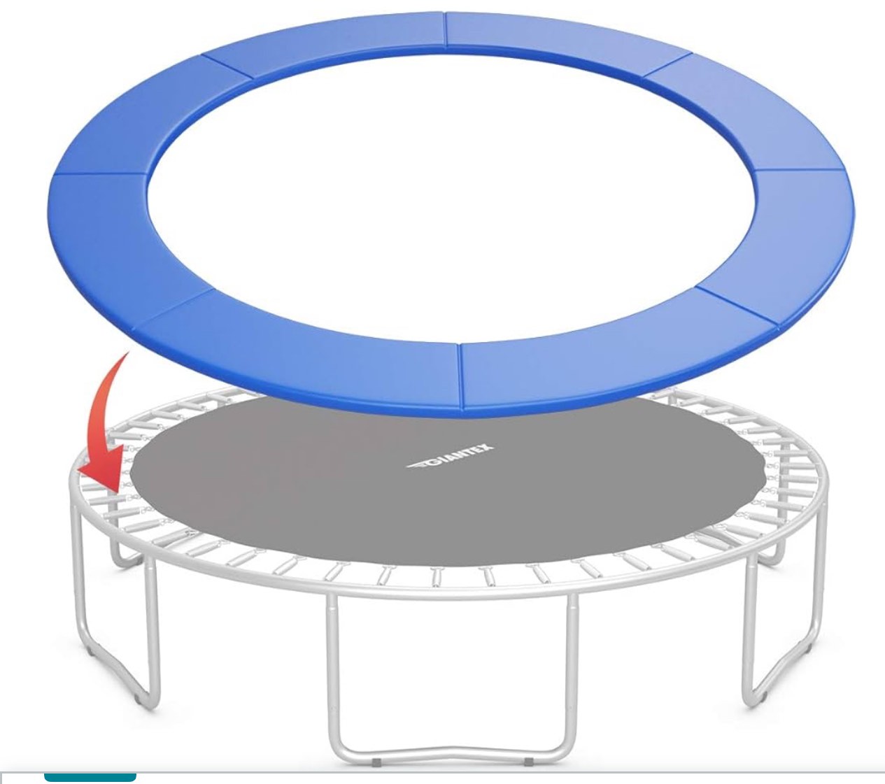 giantex trampoline pad, 8ft 10ft 12ft 14ft 15ft 16ft trampoline replacement safety pad, no holes for pole, waterproof trampoline accessories spring cover