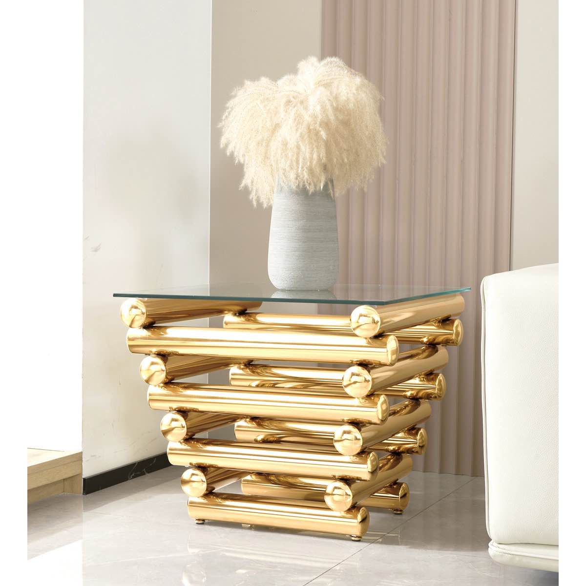 (GLASS TOP ONLY)Cordellia Glass Top Single Coffee Table