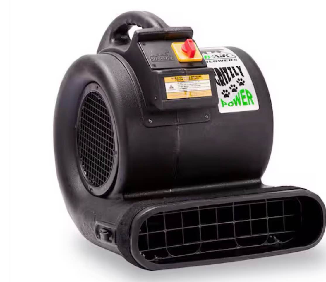 1 HP Air Mover for Water Damage Restoration Carpet Dryer Floor Blower Fan, Black ( USED) 