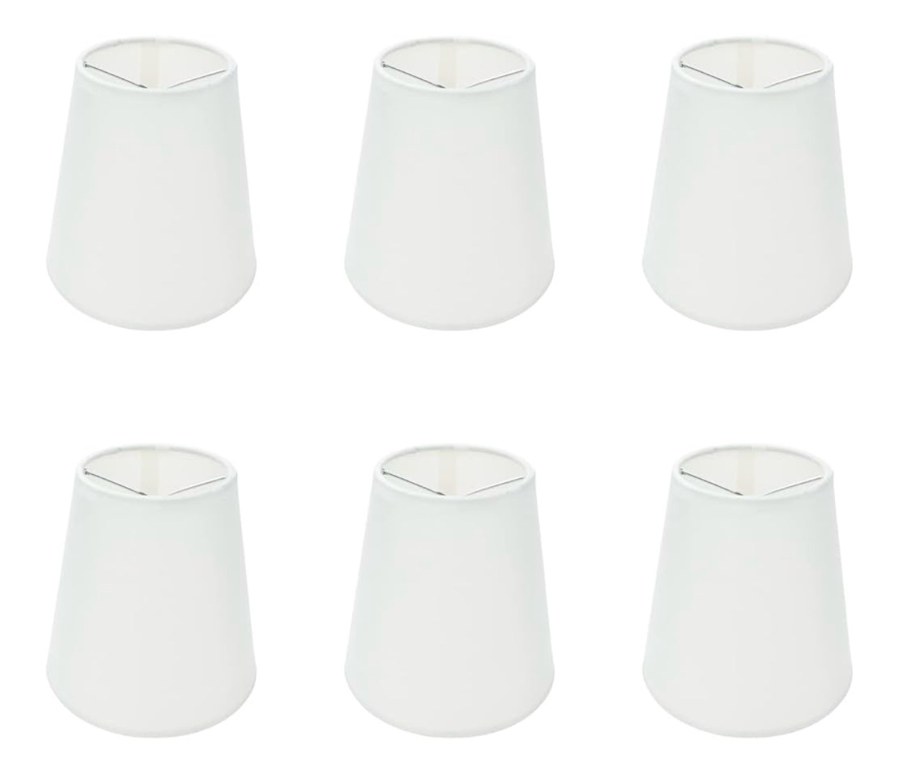 10 Pcs  Handmade Chandelier Shades,Linen Clip On Lamp Shades,Small Lamp Shades Set of 6 for Chandelier Lampshade,Beige White