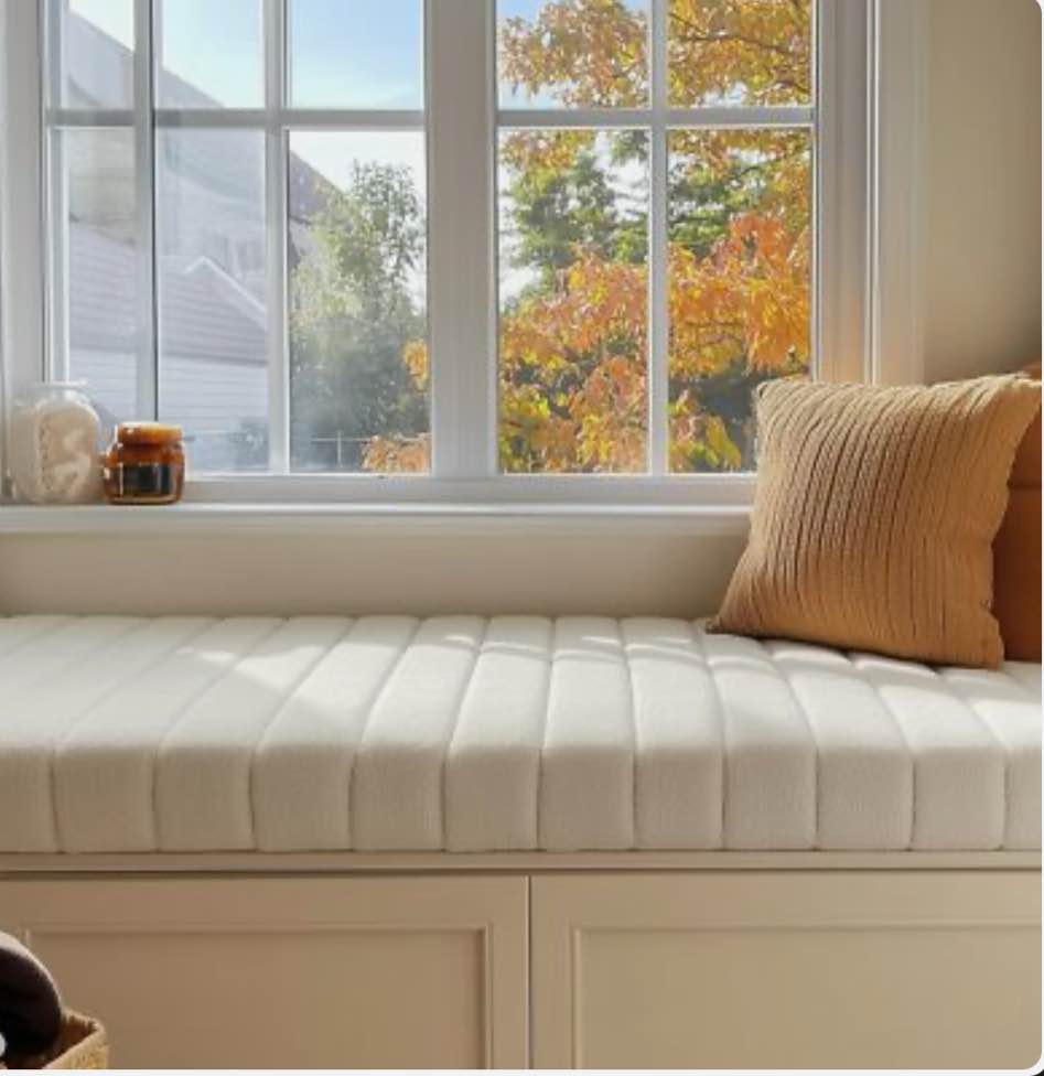 3.8" Custom Size Bench Cushion Bay Window Seat Cushion for Indoor/Outdoor