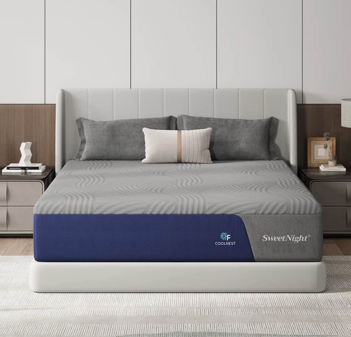 Sweetnight Medium Coolnest Gel Memory Foam Mattress With CertiPUR-US and ACA Certified