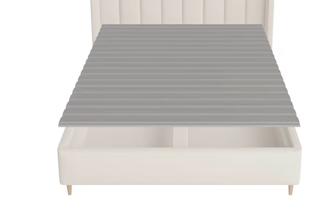 Horizontal Wooden Bed Slats Queen