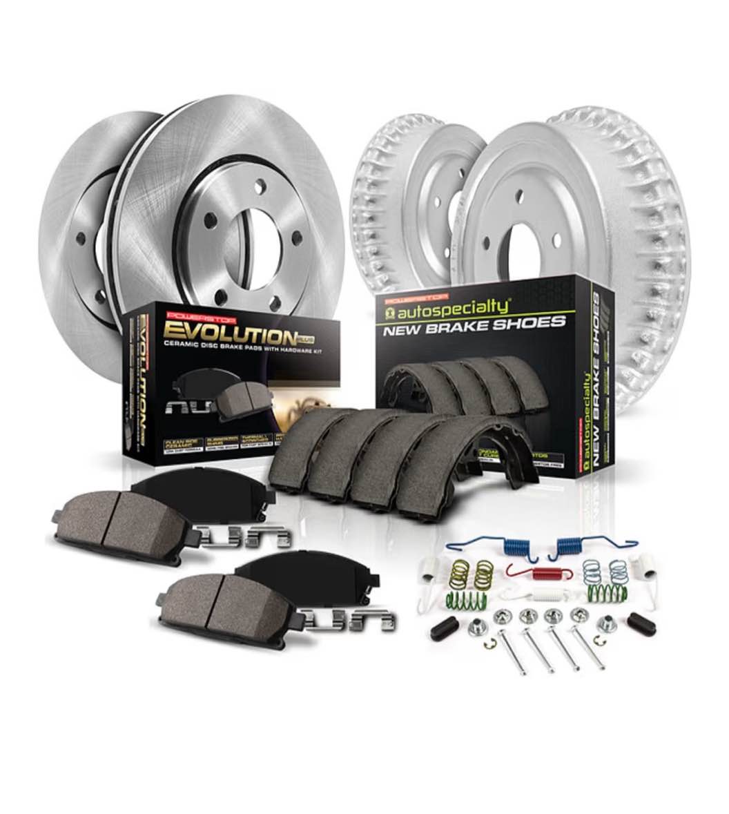 Power Stop Front replacement Brake Kit For Acura CL 1997-99 |EL 1998-05 |Honda Accord 1990-02 |Civic 1996-11 |Insight 2010-14 - Ceramic Brake Pads With Installation Hardware, 17-465