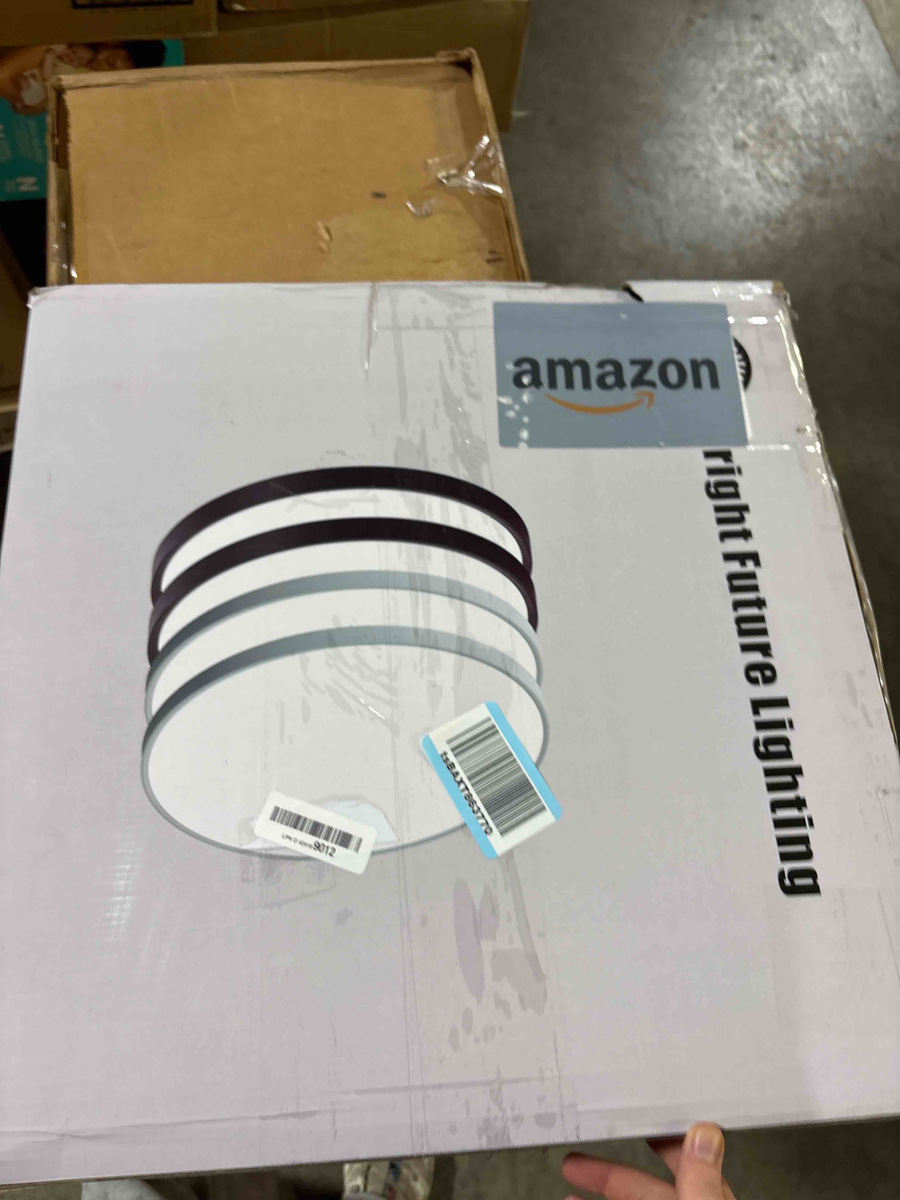 Condition photo showing Good Condition for 20 Inch Large LED Flush Mount Ceiling Light Fixture, Round 40w 4350lm 3000k,4000k,6000k CCT Selectable, Modern Flat Panel Super Slim Led Ceiling Light,for Living Dining Kitchen Room (2Pack-White)