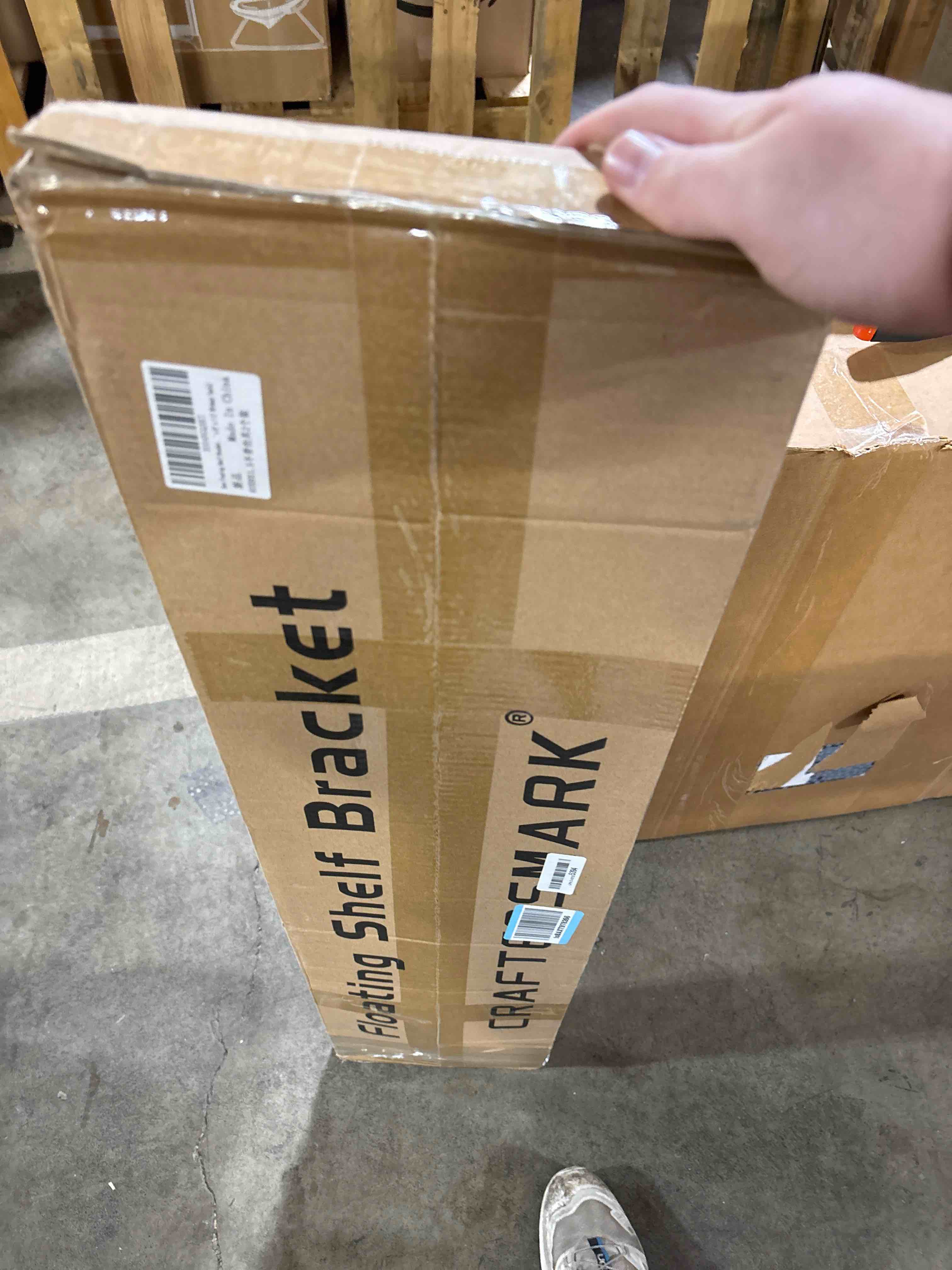 Condition photo showing New/Like New for 2pcs Floating Shelf Bracket Heavy Duty Hidden Metal Brackets for Shelf,Invisible Shelves Hardware Without Jig (40" x 8" x 1.5")