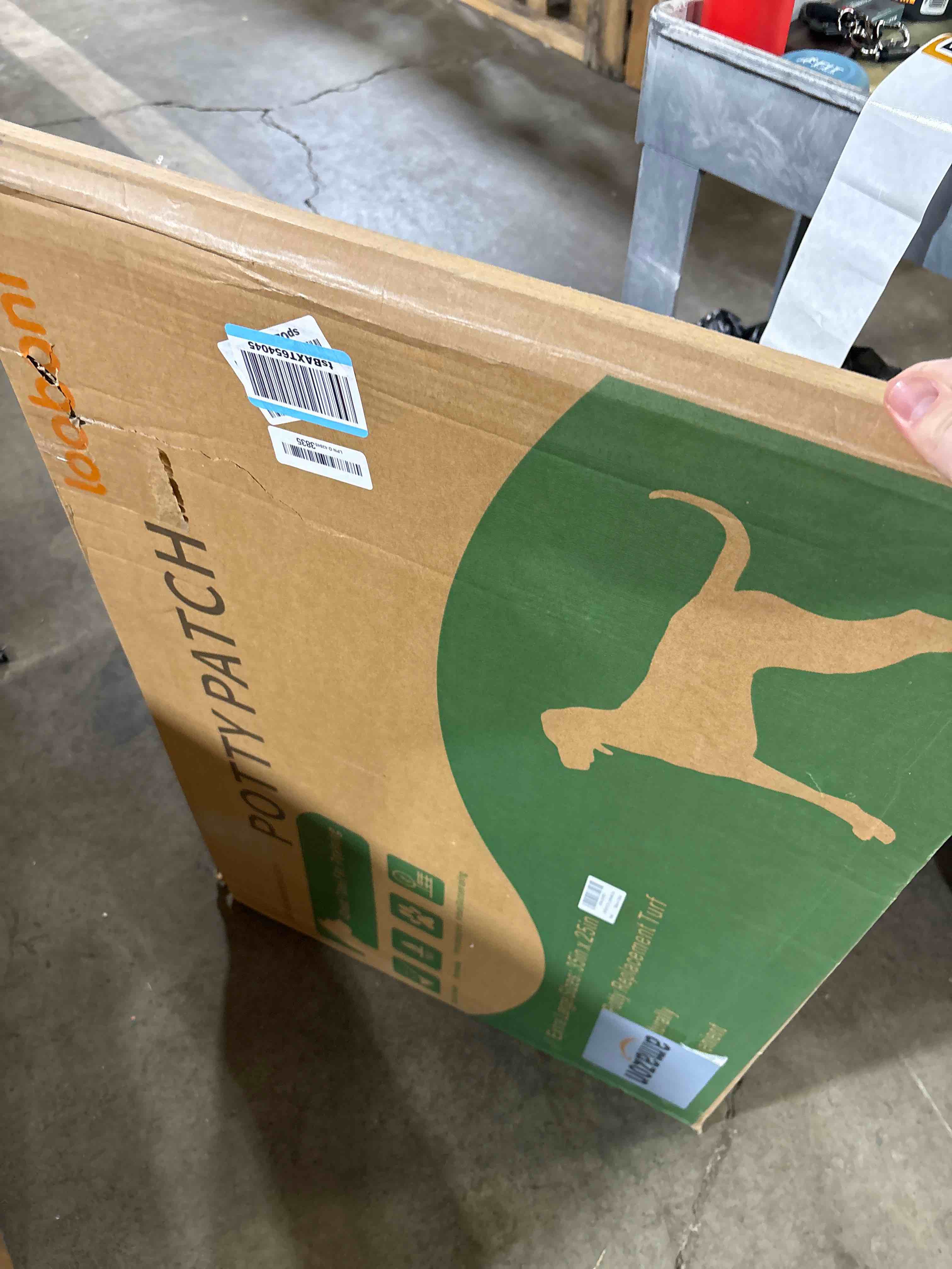 Condition photo showing New/Like New for LOOBANI Large Dog Grass Pad with Tray - 35x23in Dog Litter Box with 2 Artificial Grass Patch + 2 Washable Pee Pads - Quickly Absorbency Indoor Outdoor Potty for Patio Balcony Apartment Use 35"×23" (5-Layer Potty System)